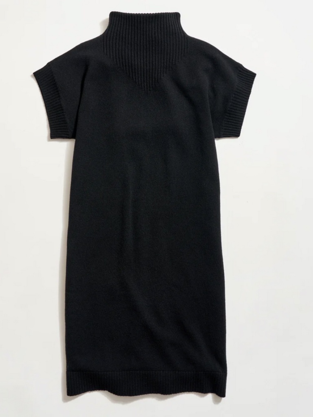 BILLY REID / FUNNEL NECK SWEATER DRESS / BLACK / SIZE L